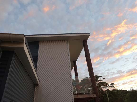 View of repaired gutters 