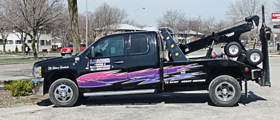 red tow truck