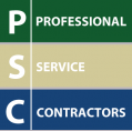 Logo: PSC in white, with 