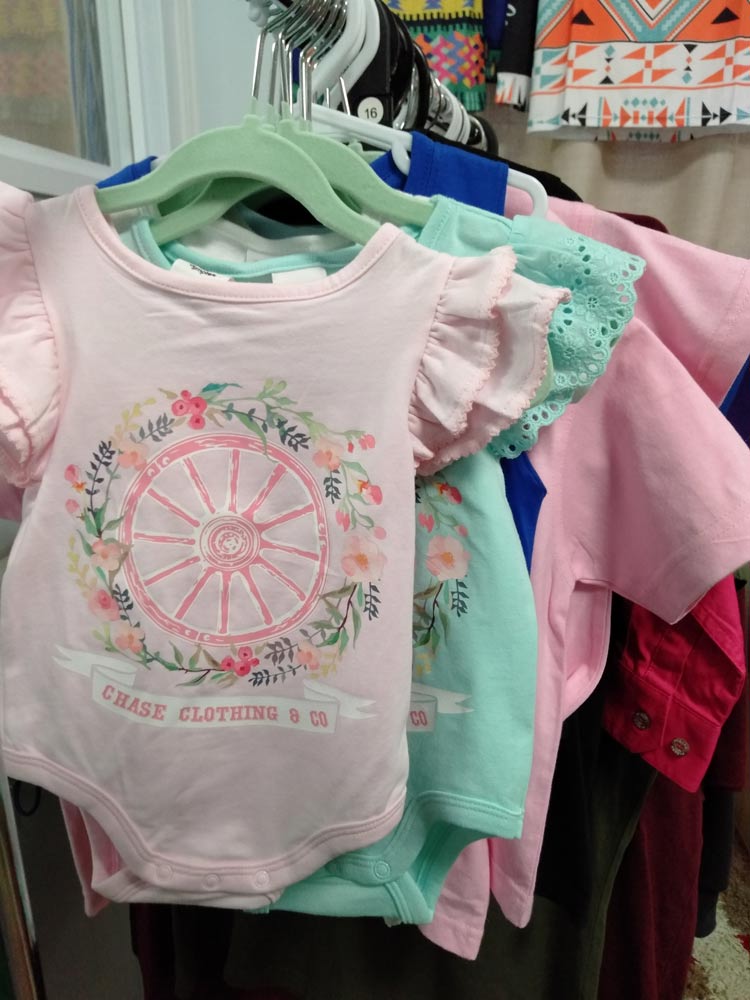 heat pressed image on baby clothes