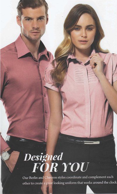 man and woman wearing pink formal outfits