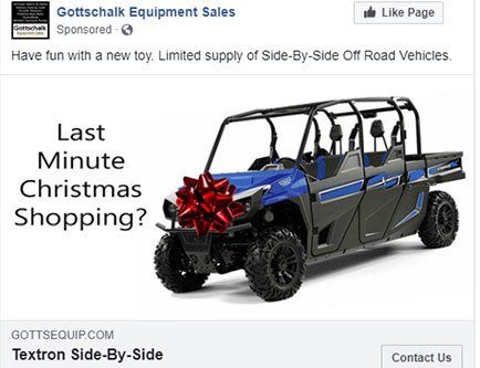 facebook ad promoting UTV
