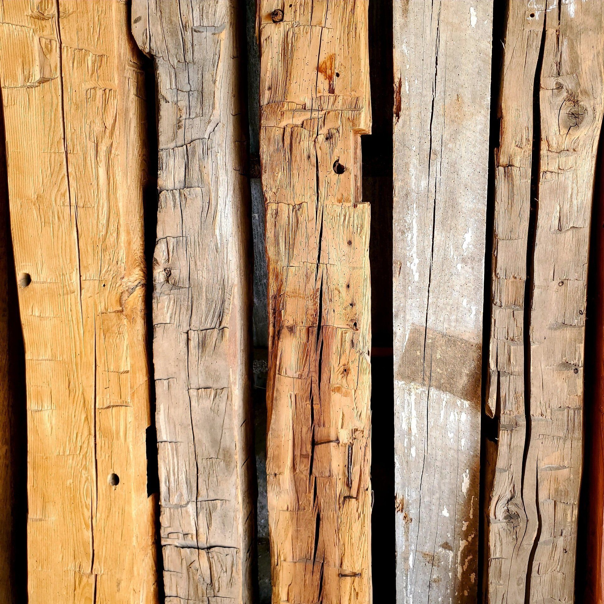 Reclaimed hand hewn fireplace mantels