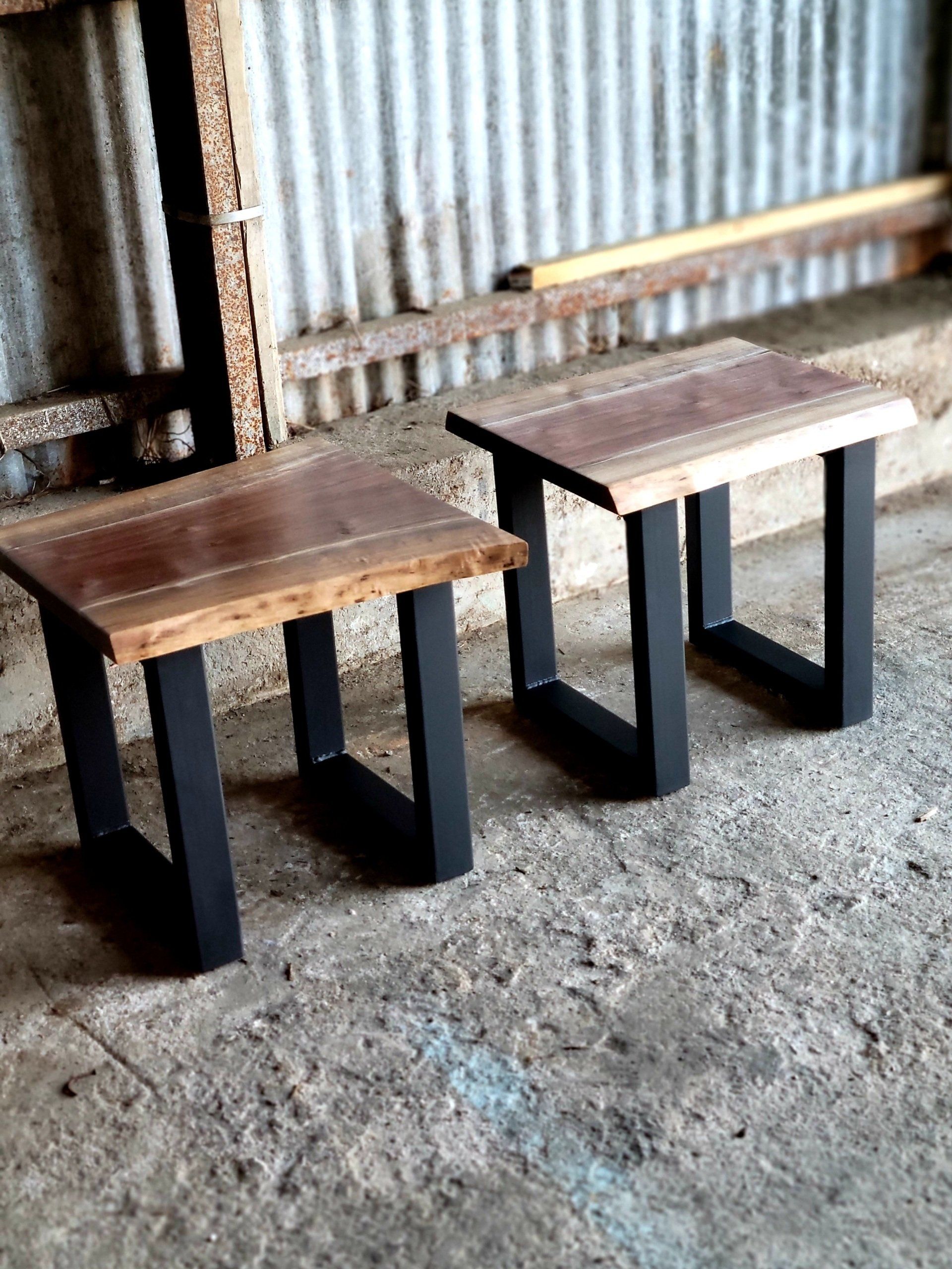 black walnut end tables