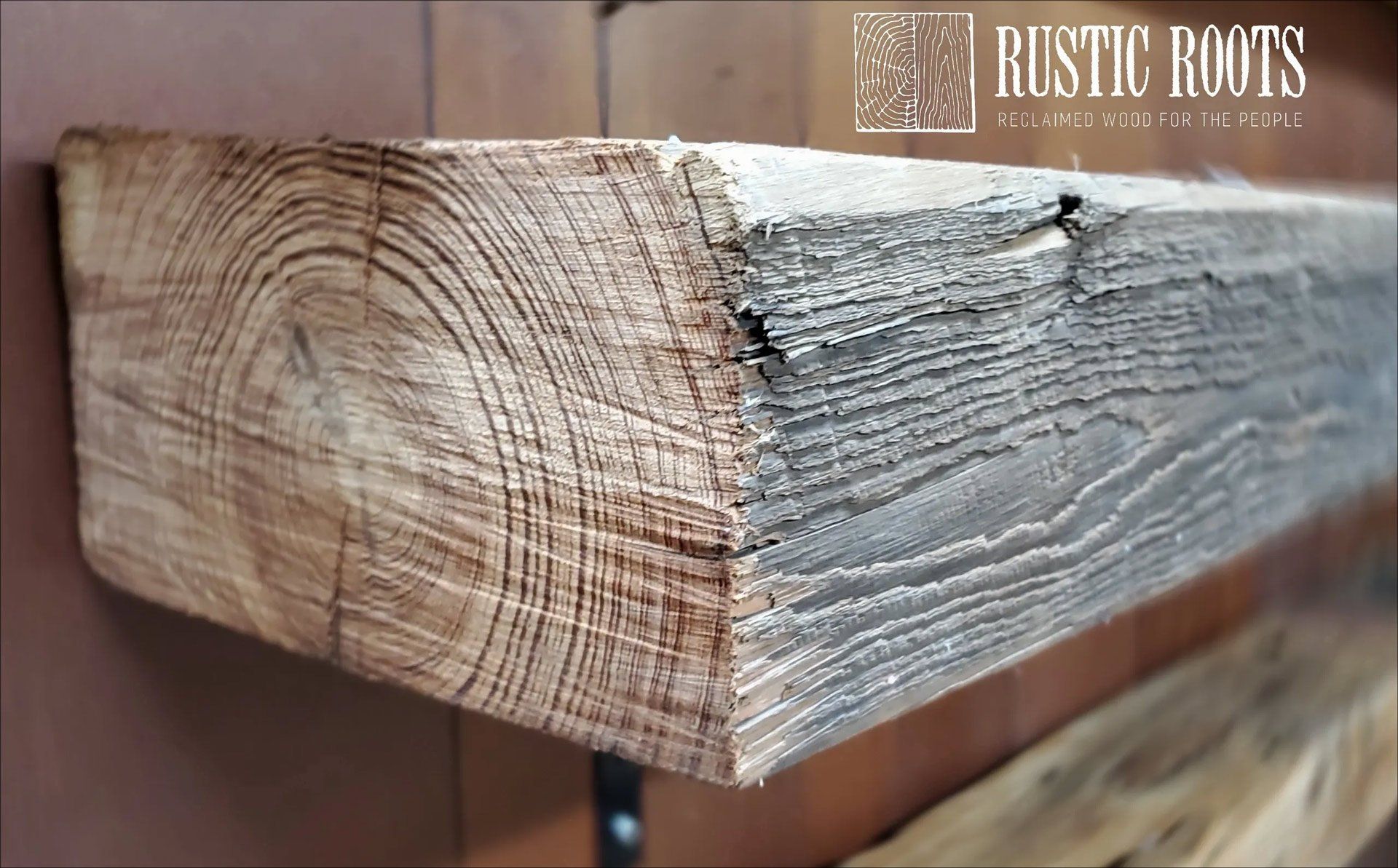 Small Heart Pine Mantel