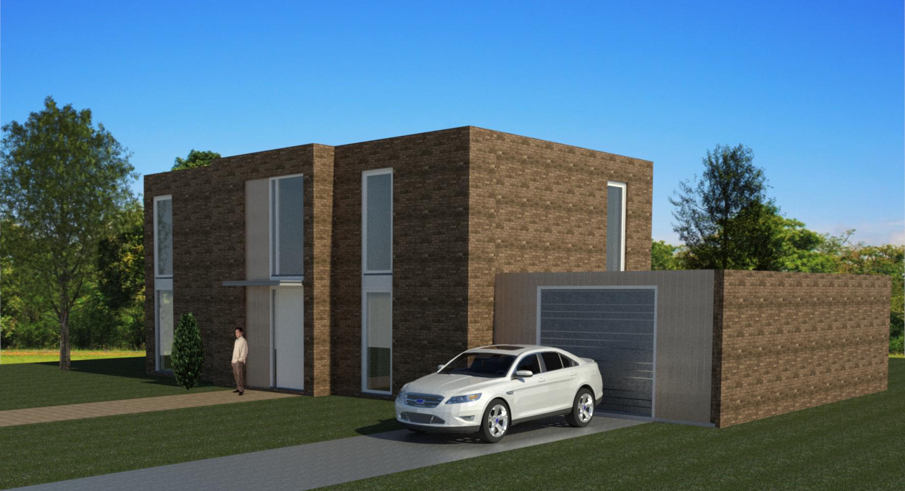 vrijstaande woning platdak