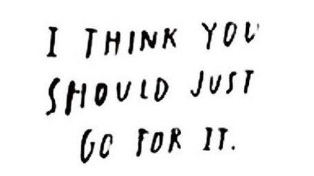Handwritten black text on white background says, 