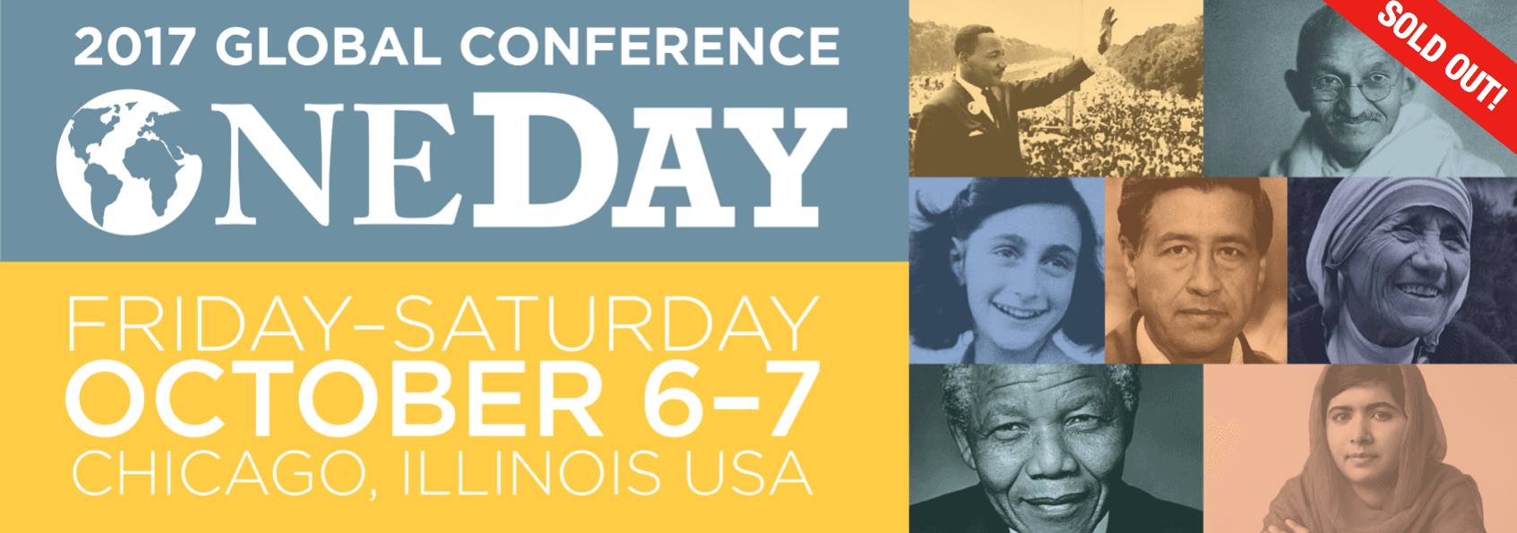 2017 Global Conference NEDA poster with photos, Oct. 6–7 in Chicago, Illinois, USA