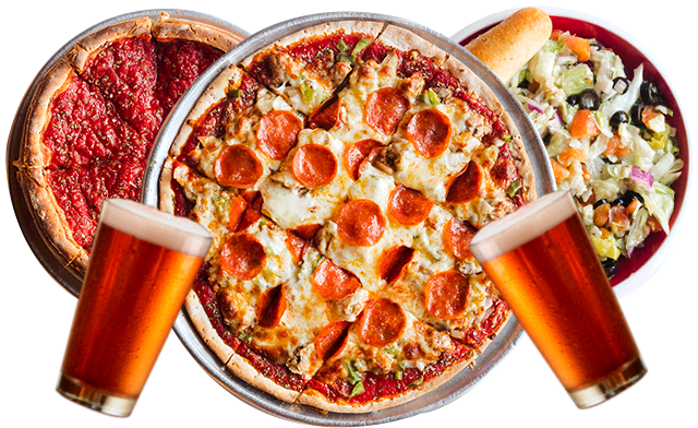 pizza's and beer