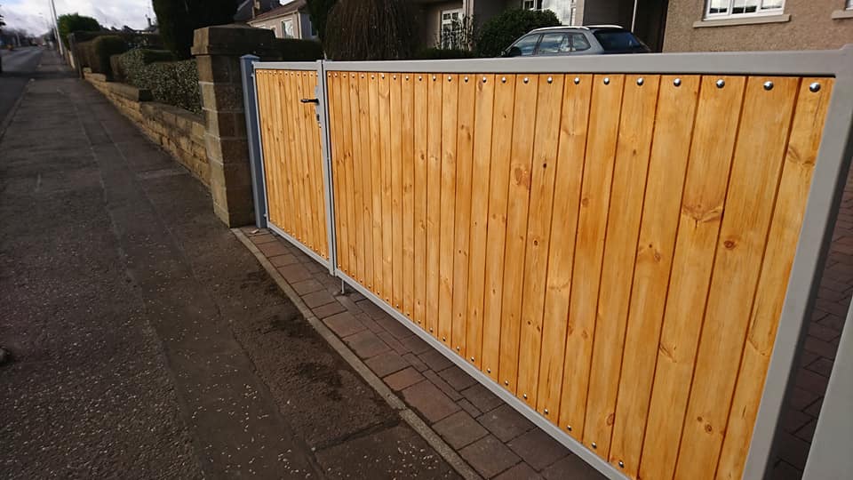 wooden front gate