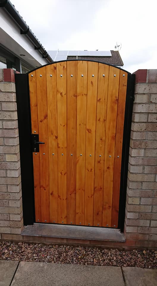 wooden front gate