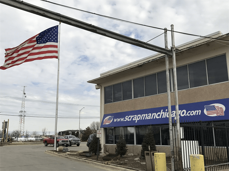 Store Front With American Flag — Alsip, IL — American Scrap Metal