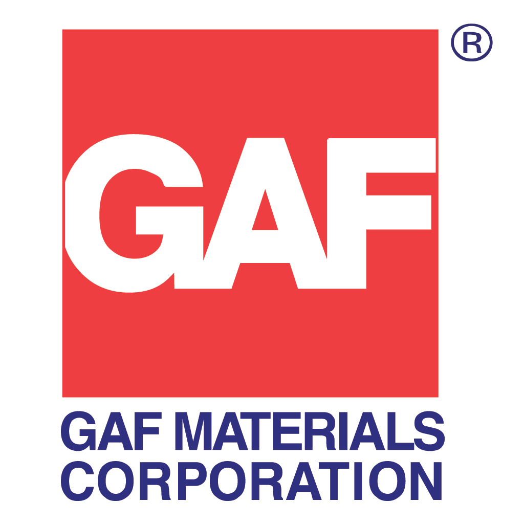 GAF Materials Corporation logo: white