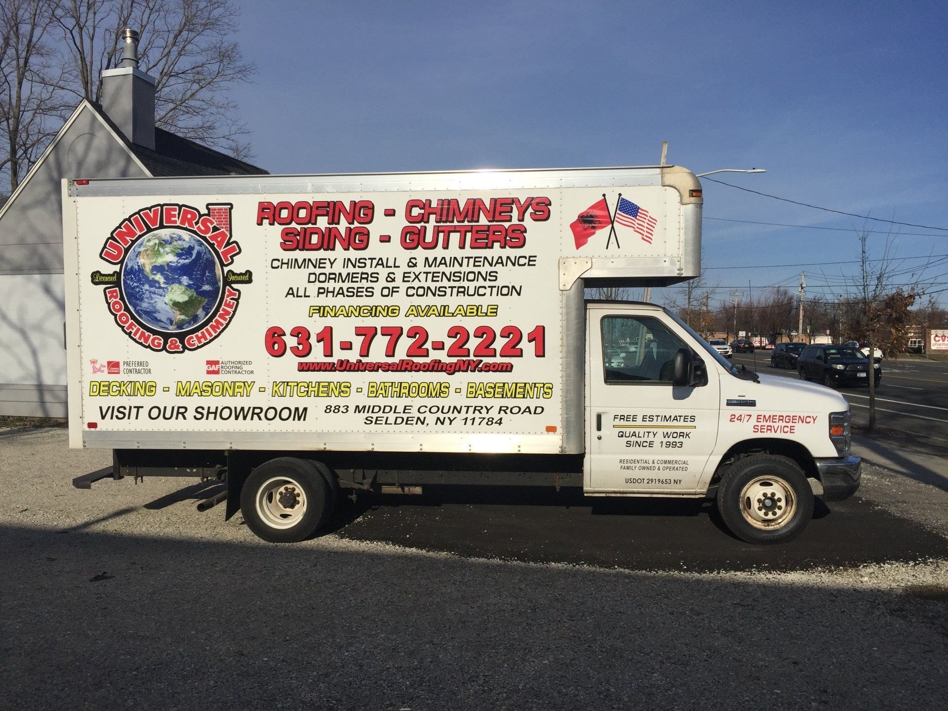 White work truck with 