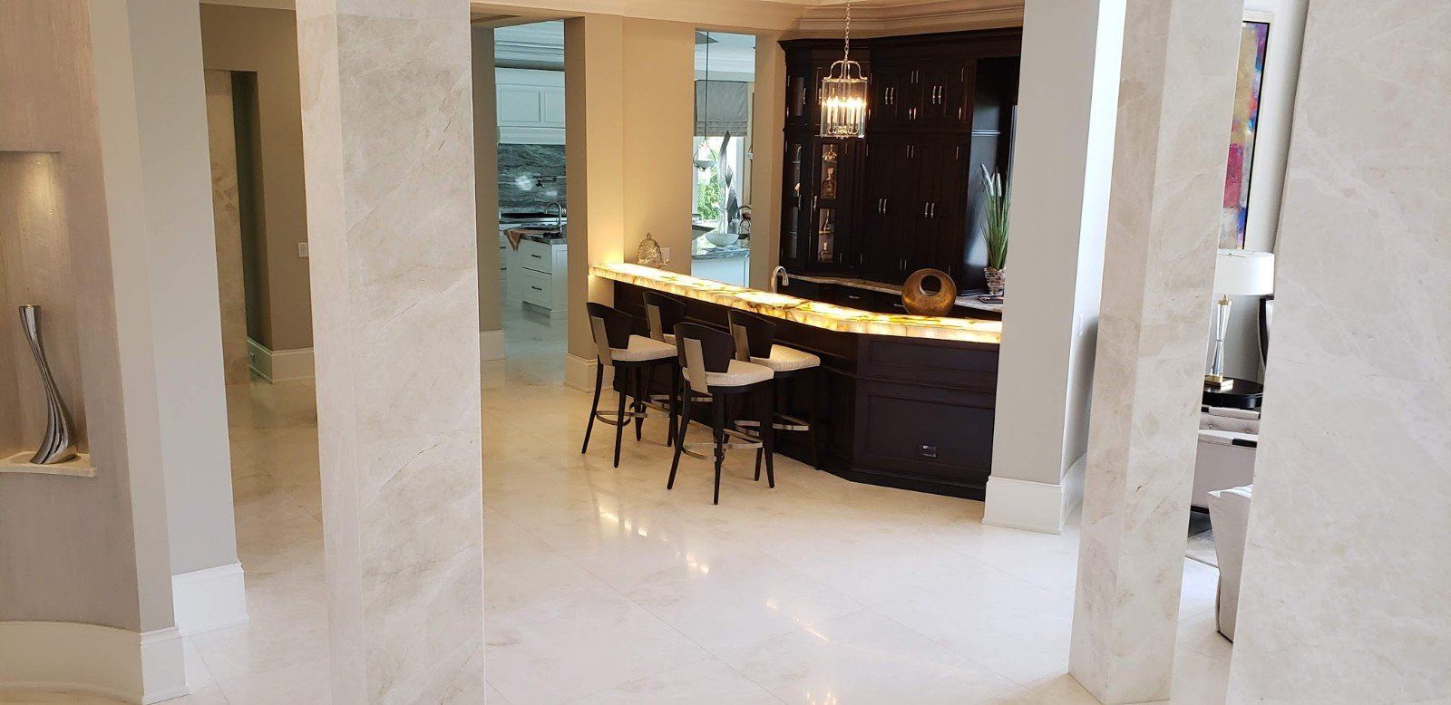Luxury Kitchen with Countertop — Naples, FL — Rain Forest Marble Inc.