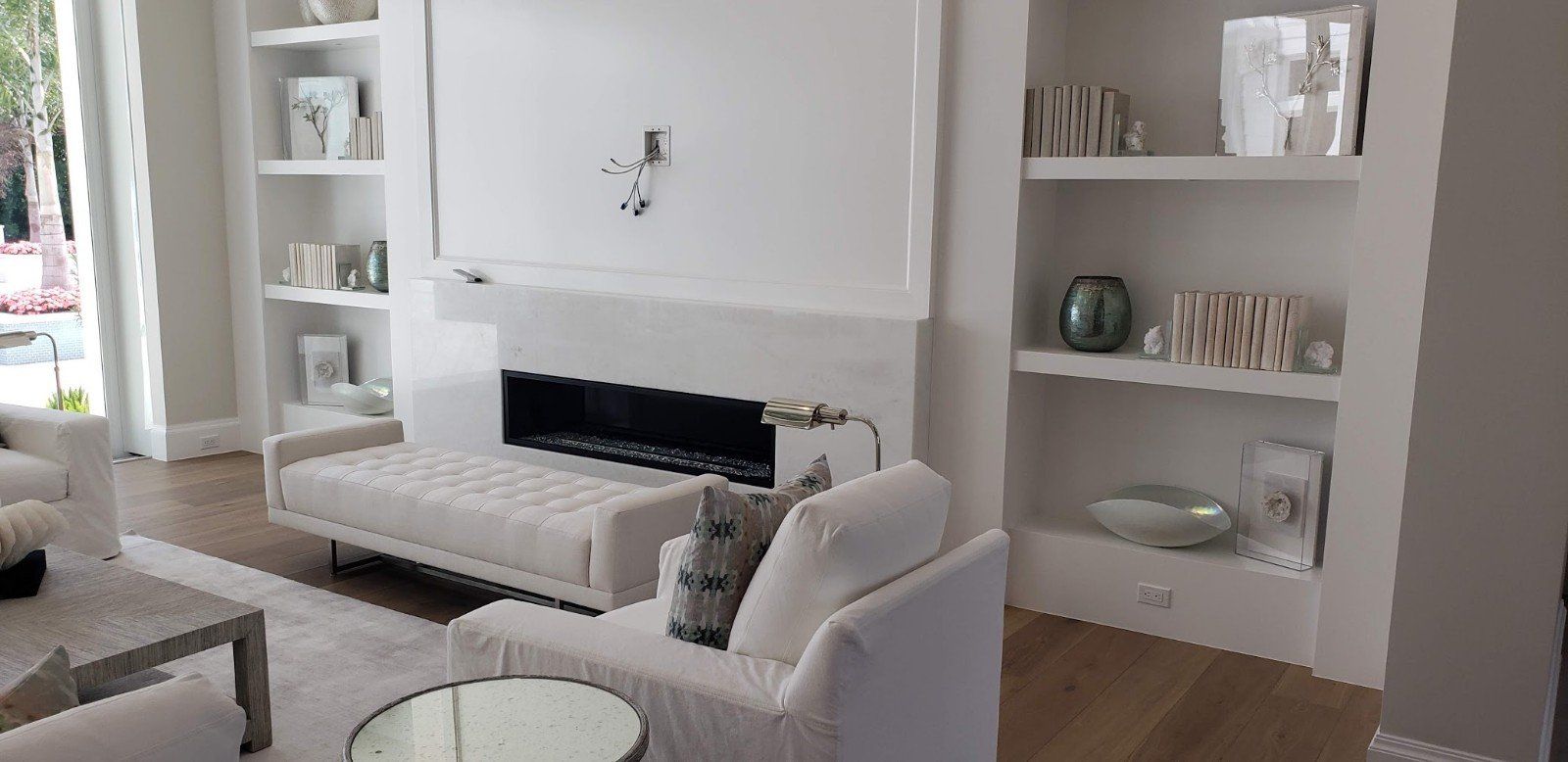 Living Room Interior With Comfortable Sofa — Naples, FL — Rain Forest Marble Inc.