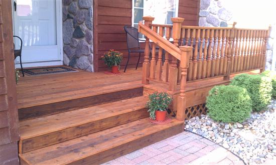 Stained Wooden Deck — Okemos, MI — Tony Grant’s Painting Company