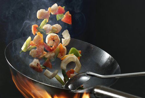 cooking shrimp