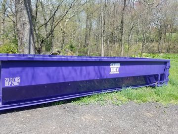 20 Yard Blue Dumpster — Monroe Township, NJ — Slammin Canz, Inc. 20 Yard Blue Dumpster — Monroe Township, NJ — Slammin Canz, Inc.