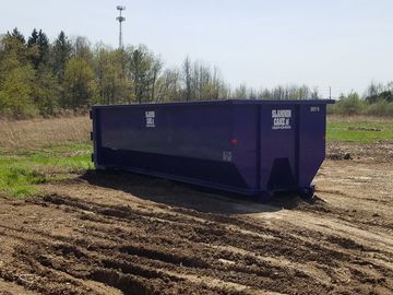 30 Yard Blue Dumpster — Monroe Township, NJ — Slammin Canz, Inc. 30 Yard Blue Dumpster — Monroe Township, NJ — Slammin Canz, Inc.