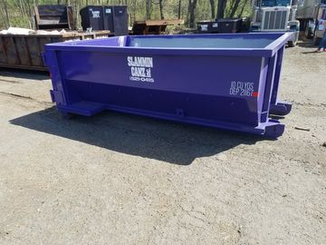 10 Yard Blue Dumpster — Monroe Township, NJ — Slammin Canz, Inc. 10 Yard Blue Dumpster — Monroe Township, NJ — Slammin Canz, Inc.