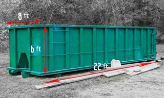 30 Yard Green Dumpster — Monroe Township, NJ — Slammin Canz, Inc. 30 Yard Green Dumpster — Monroe Township, NJ — Slammin Canz, Inc.