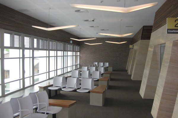Wide view of armidale courthouse interior 