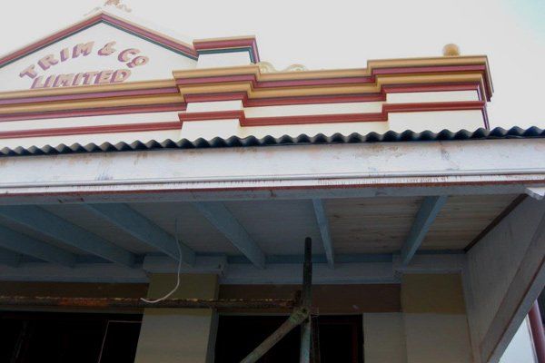 perspective view of exterior trim painted on freeman house in armidale