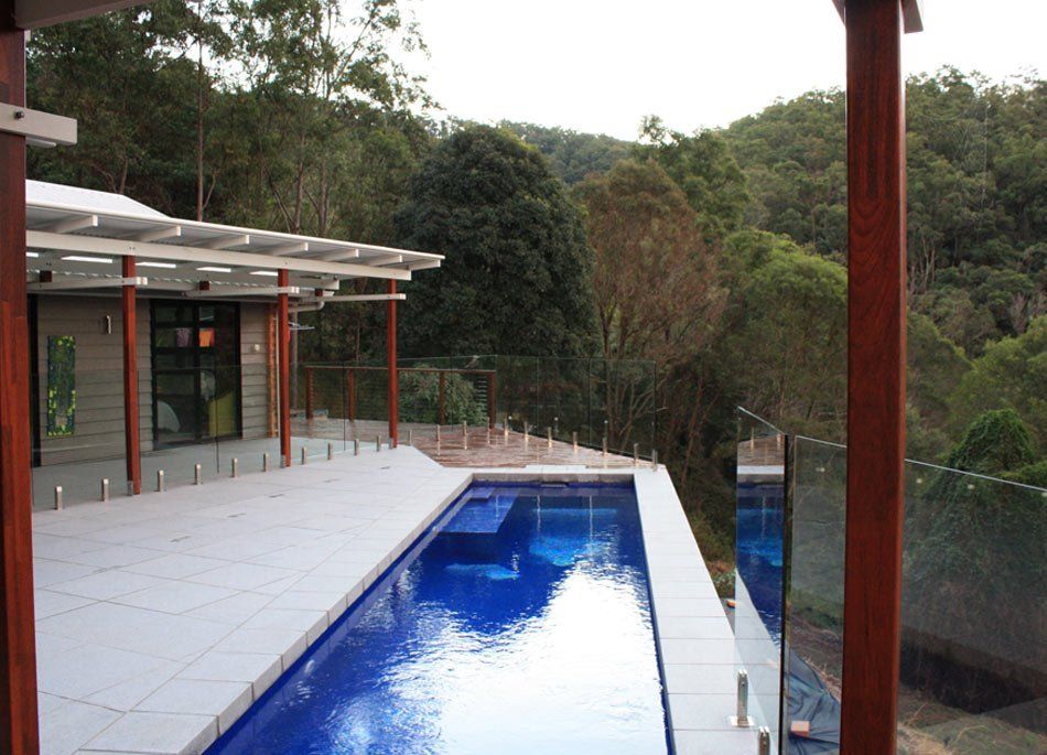 patio with pool
