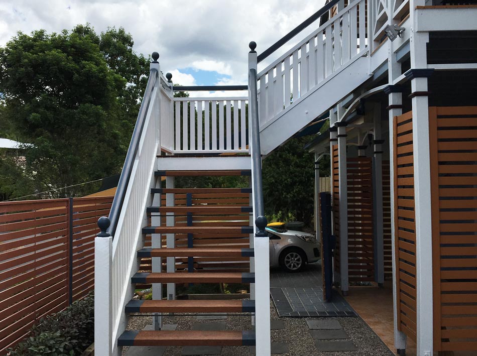 stairs with white baulstrading