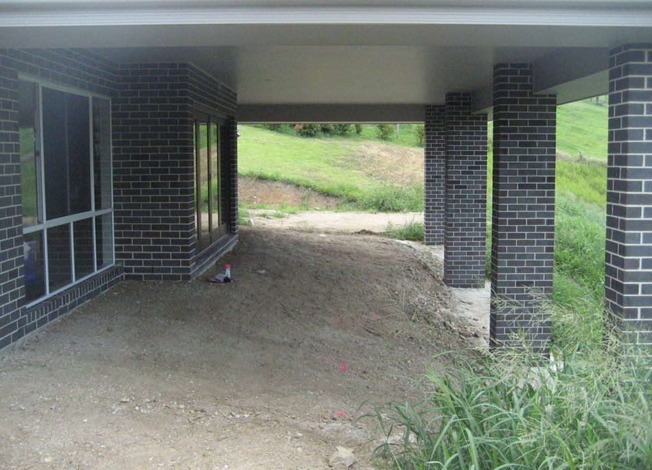 before patio