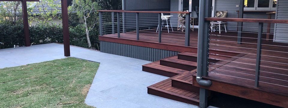 dark wood deck
