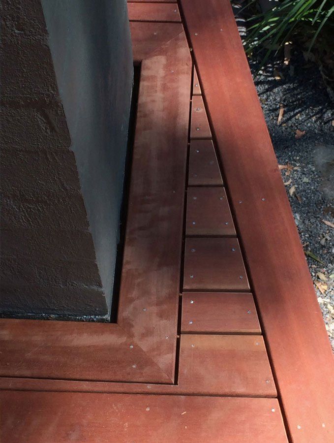 wood around support beam