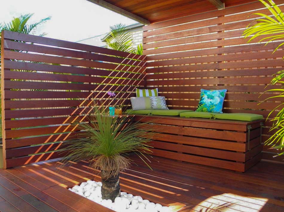 wooden deck and stairs
