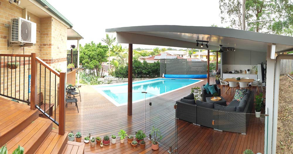 pergola next to pool