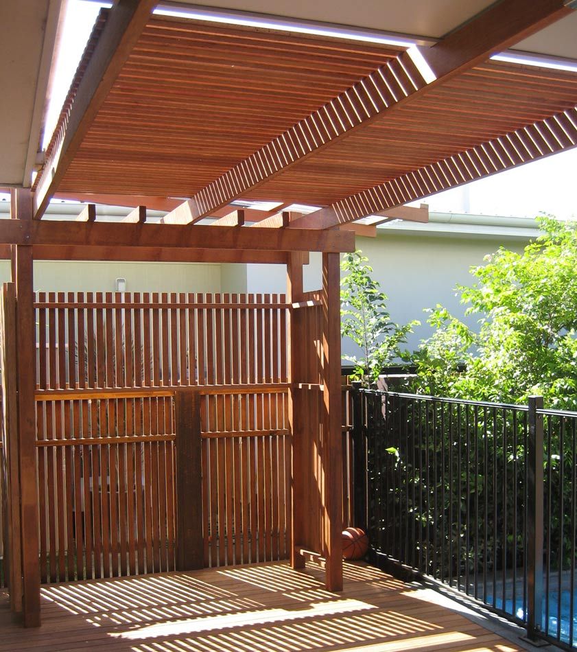 wood pergola
