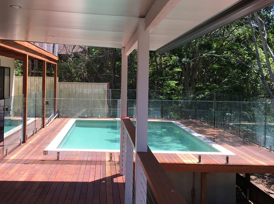 deck around pool