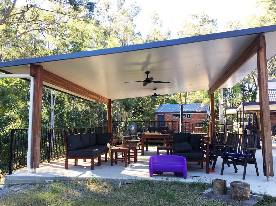 white pergola