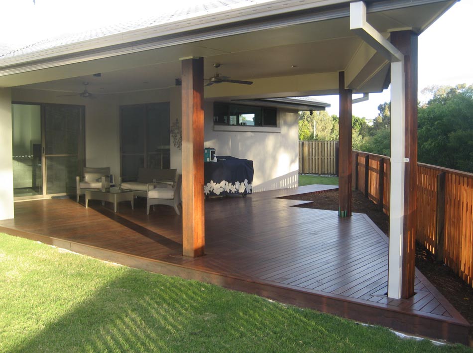 large backyard deck