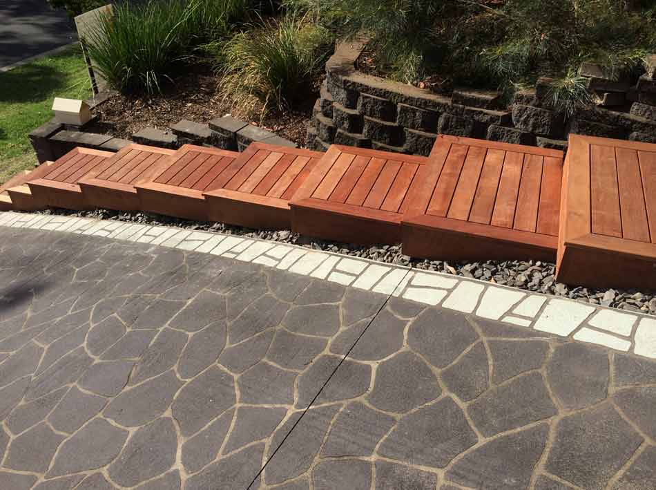 long wood steps