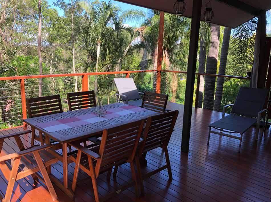 table on patio