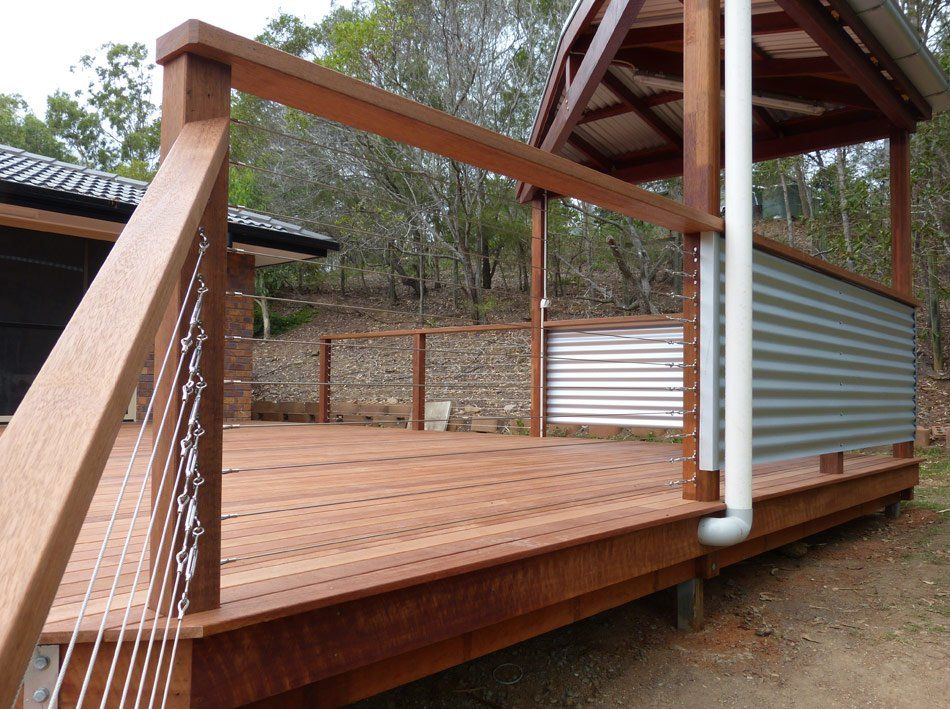 dark wood deck