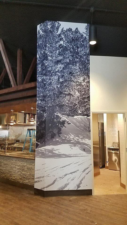 Custom design of snow forest — Custom Displays in Stetson, ME