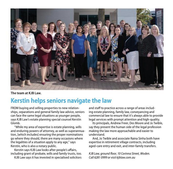 Staff members of KJB Law posing for a group photo.