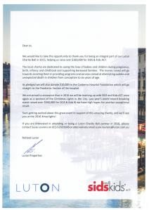Luton Charity Ball luton charity ball letter
