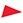A red triangle is floating in the air on a white background. TBC arrow favicon