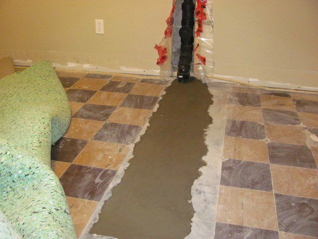 Drain Replacement Excavation inside