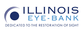The logo for illinois eye bank dedicated to the restoration of sight