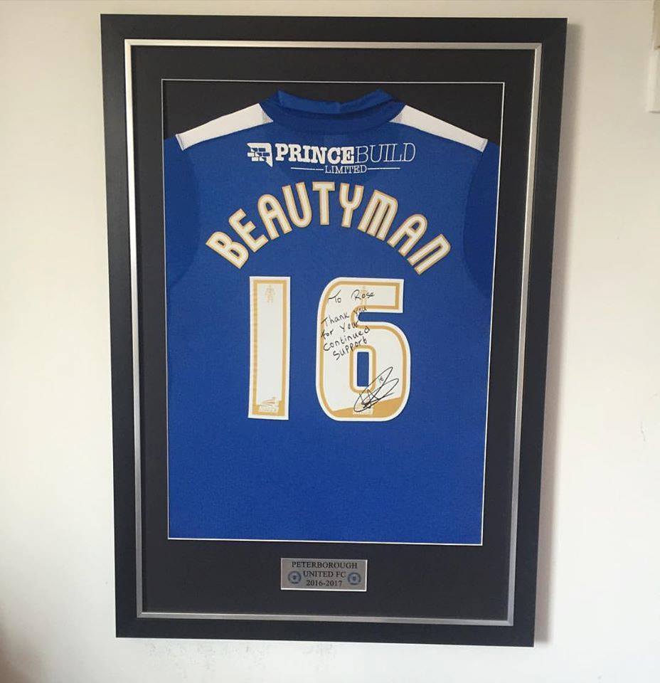 Signed shirt in frame