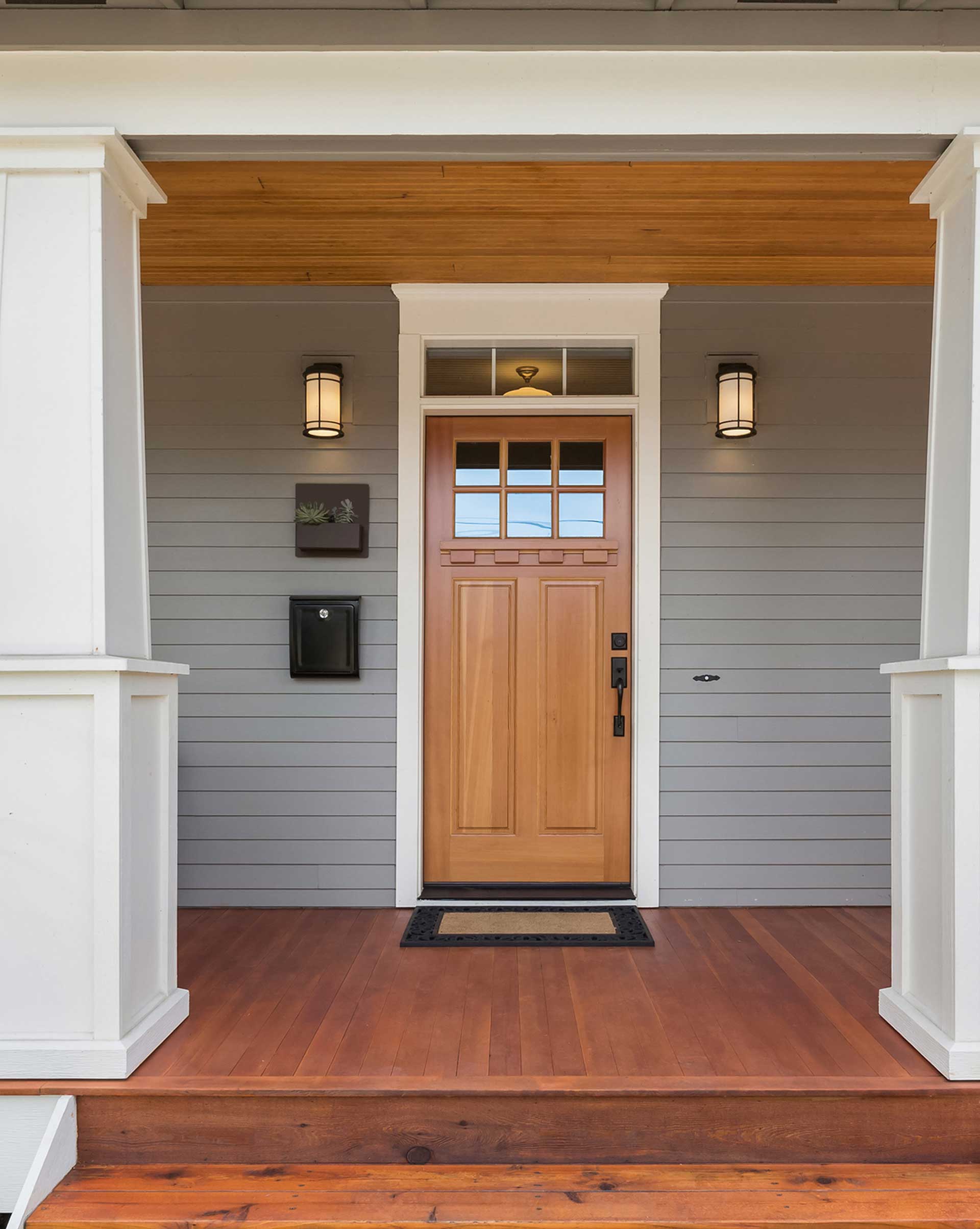 Wooden Fiberglass Door — Powells Point, NC — Coastal Roofing & Siding Inc Wooden Fiberglass Door — Powells Point, NC — Coastal Roofing & Siding Inc